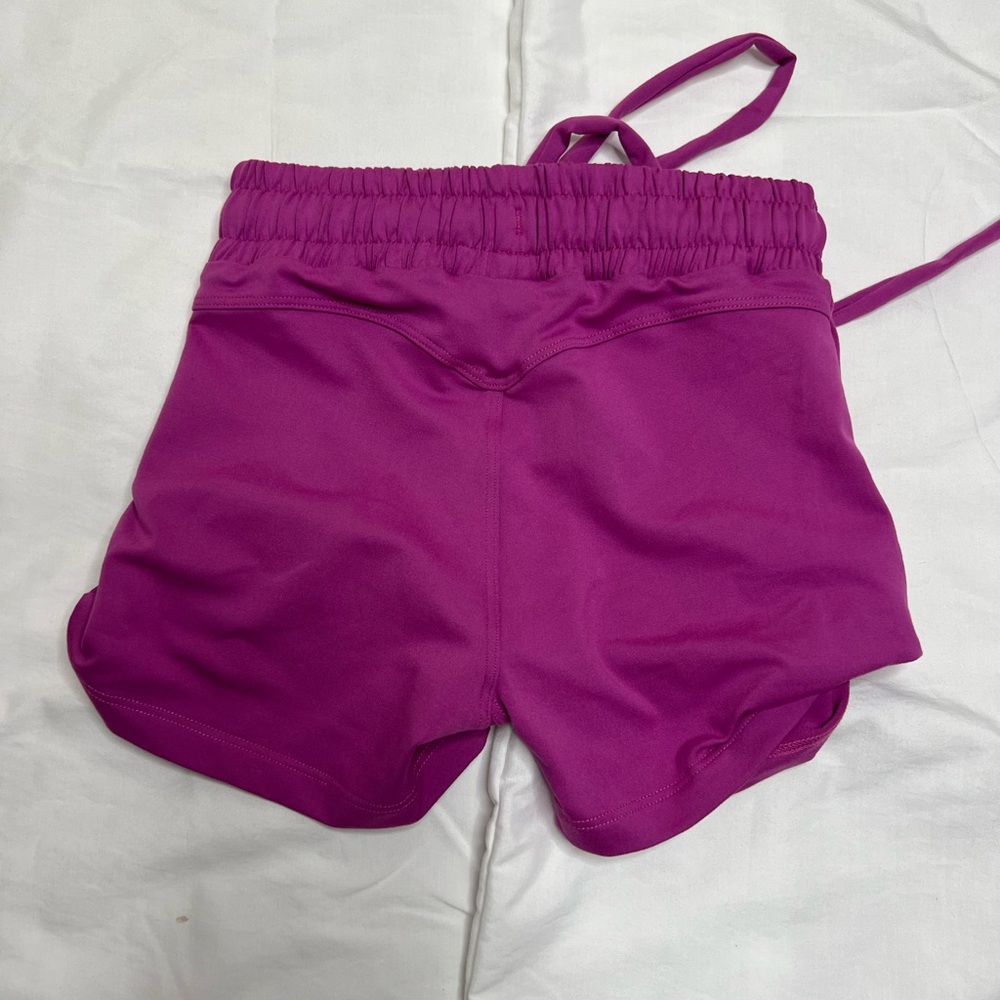 Bombshell Sportswear Magenta Athletic Shorts - Picture 2 of 3